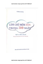 Làm chủ môn Hóa trong 30 ngày Tập 2 - Vô cơ  - thầy lê Đăng Khương