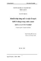 Khuếch đại công suất và một số mạch kđcs dùng trong radio casset