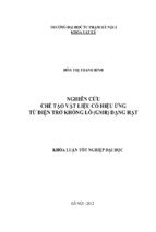 Nghiên cứu chế tạo vật liệu có hiệu ứng từ điện trở khổng lồ (grm) dạng hạt