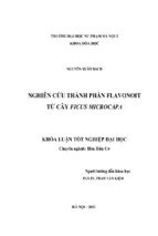 Nghiên cứu thành phần flavonoit từ cây ficus microcapa