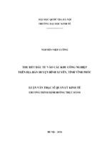 Giải quyết việc làm cho lao động nông thôn ở huyện đông anh, thành phố hà nội