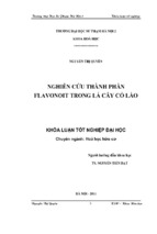 Nghiên cứu thành phần flavonoit từ lá cây cỏ lào chromolaena odorata