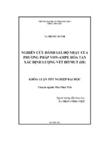 Nghiên cứu đánh giá độ nhạy của phương pháp von ampe hòa tan xác định lượng vết bitmut (iii)