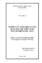 Nghiên cứu tổng hợp và ứng dụng polyme trên cơ sở của poly (hydroxamic axit)