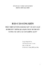 Sáng kiến kinh nghiệm phát triển kĩ năng giải bài tập các quy luật di truyền  thông qua dạng toán di truyền tương tác giữa các gen không alen