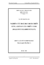 Nghiên cứu hóa học dịch chiết etyl axetat cây chiết cánh (mallotus glabriusculus)