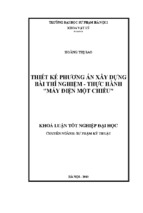 Thiết kế phương án xây dựng bài thí nghiệm   thực hành máy điện một chiều
