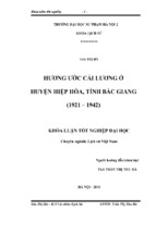 Hương ước cải lương ở huyện hiệp hòa, tỉnh bắc giang ( 1921   1942)
