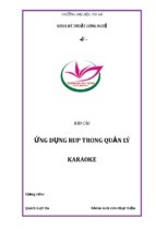 Báo cáo thảo luận nhóm ứng dụng rup trong quản lý karaoke