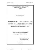Nhân sinh quan phật giáo và ảnh hưởng của nó đến đời sống tinh thần ở bắc ninh hiện nay
