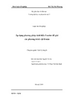 áp dụng phương pháp tách biến fourier để giải các phương trình vật lí toán