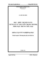 đọc   hiểu truyện ngắn rừng xà nu (nguyễn trung thành) theo đặc trưng thể loại