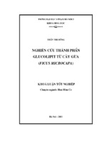 Nghiên cứu thành phần glucolipit từ cây gừa (ficus microcapa)