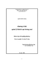 Chương trình quản lý khách sạn hoàng mai