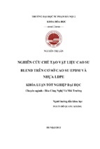 Nghiên cứu chế tạo vật liệu cao su blend trên cơ sở cao su epdm và nhựa ldpe