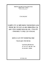 Nghiên cứu sự biến động thành phần loài thuộc bộ ve giáp (acari oribatida) tại khu công nghiệp khai quang   vĩnh yên   vĩnh phúc và phụ cận năm 2012