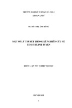 Một số lý thuyết thống kê nghiên cứu về tinh thể phi tuyến
