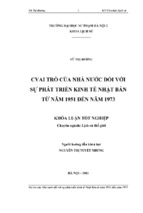 Vai trò của nhà nước đối với sự phát triển kinh tế nhật bản từ năm 1951 đến năm 1973
