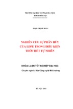 Nghiên cứu sự phân hủy của ldpe trong điều kiện thời tiết tự nhiên