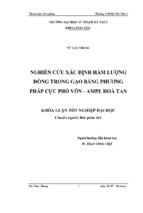 Nghiên cứu xác định hàm lượng đồng trong gạo bằng phương pháp cực phổ vôn   ampe hòa tan
