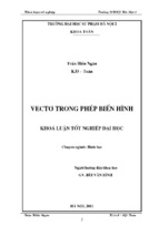 Vectơ trong phép biến hình