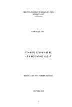 Tìm hiểu tính chất từ của một số hệ vật lý