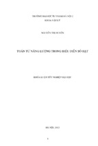 Toán tử năng lượng trong biểu diễn số hạt