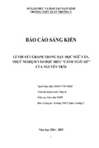 Sáng kiến kinh nghiệm lí thuyết graph trong dậy học ngữ văn,  thực nghiệm vào đọc hiểu “cảnh ngày hè” của nguyễn trãi.