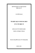 Tìm hiểu một số phương pháp xử lý dữ liệu số