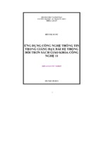 ứng dụng công nghệ thông tin trong giảng dạy bài hệ thống bôi trơn sách giáo khoa công nghệ 11