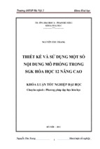 Thiết kế và sử dụng một số nội dung mô phỏng trong sgk hóa học 12 nâng cao