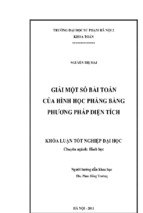 Giải một số bài toán của hình học phẳng bằng phương pháp diện tích