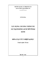 Xây dựng chương trình thi sát hạch bằng lái xe mô tô hai bánh