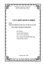 Skkn phương pháp giảng dạy và huấn luyện chạy bền trong trường thcs