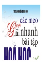 Các mẹo giúp giải nhanh bài tập hóa học