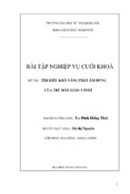 Skkn tìm hiểu khả năng phát âm đúng của trẻ mẫu giáo 3 tuổi