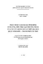 Phân tích tình hình cung ứng và tiêu thụ gạo tại các cửa hàng bán lẻ trên địa bàn quận ninh kiều – thành phố cần thơ