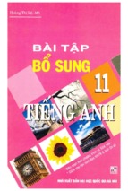 Bài tập bổ sung tiếng anh 11 (nxb đại học quốc gia)   hoàng thị lệ, 201 trang