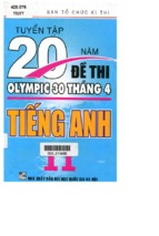 Tuyển tập 20 năm đề thi olympic 30 tháng 4 tiếng anh 11 (nxb đại học quốc gia)   phạm thị trâm