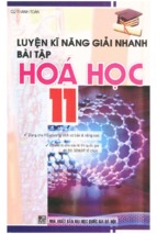 Luyện kỹ năng giải nhanh bài tập hóa học 11 (nxb đại học quốc gia)   cụ thanh toán, 240 trang