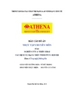 nghiên cứu & triển khai các dịch vụ mạng trên windowns server