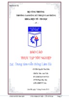 báo cáo thực tập tốt nghiệp tại trung tâm viễn thông lâm hà