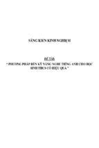 Sáng kiến kinh nghiệm skkn về phương pháp rèn kỹ năng nghe tiếng anh cho học sinh thcs