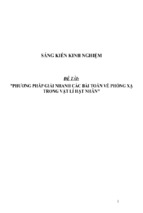 Sáng kiến kinh nghiệm skkn về phương pháp giải nhanh các bài toán về phóng xạ trong vật lí hạt nhân