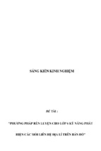 Sáng kiến kinh nghiệm skkn phương pháp rèn luyện cho học sinh lớp 6 kỹ năng phát hiện mối liên hệ địa lý trên bản đồ hiệu quả