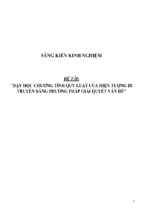 Sáng kiến kinh nghiệm skkn dạy học chương tính quy luật của hiện tượng di truyền băng phương pháp giải quyết vấn đề