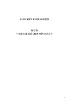 Sáng kiến kinh nghiệm thiết kế trò chơi môn toán 4