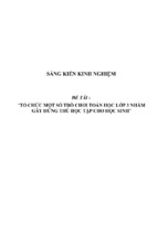 Sáng kiến kinh nghiệm skkn tổ chức học tập tích cực bằng các hoạt động trò chơi trong giờ toán cho học sinh lớp 3