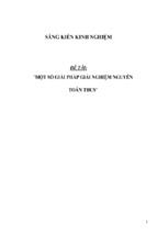 Sáng kiến kinh nghiệm skkn về một số giải pháp giải nghiệm nguyên môn toán thcs