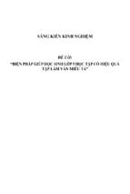 Sáng kiến kinh nghiệm skkn một số biện pháp giúp học sinh lớp 4, 5 viết văn có hiệu quả